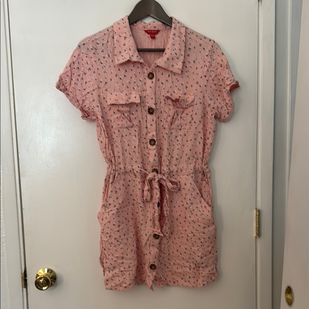 Pink Button-Up Romper